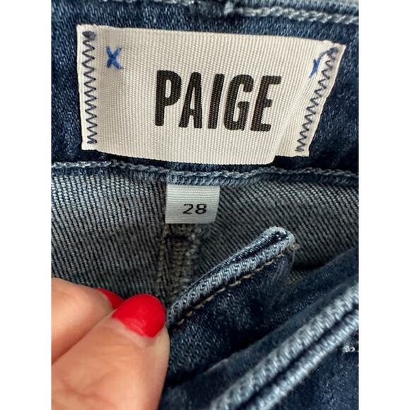 Paige Cindy Jeans With Raw Hem Size: 28 Straight Leg - Picture 8 of 9